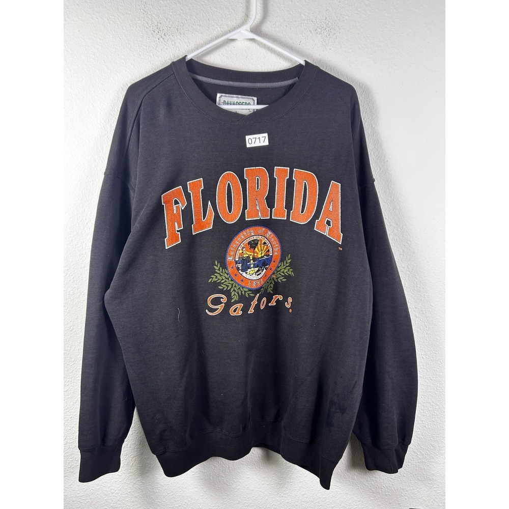 Vintage Florida Gators Crewneck Sweatshirt Faded Black Sz XL